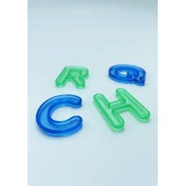 Topiludo 52 letras mayúsculas traslúcidas 2 colores, Top Toys
