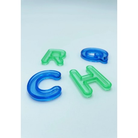 Topiludo 52 letras mayúsculas traslúcidas 2 colores, Top Toys
