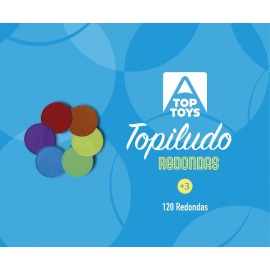 Topiludo Conjunto 120 fichas redondas 6 colores + 4 bandejas, Top Toys