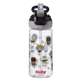 Taza con botón Push y pajita, hecha de Tritan™- Robot - 540ml - 18m+, Nûby