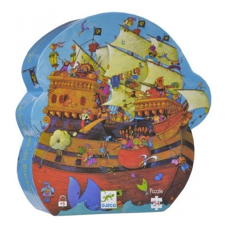 Puzzle Silueta El Barco Pirata 54 pzs., Djeco