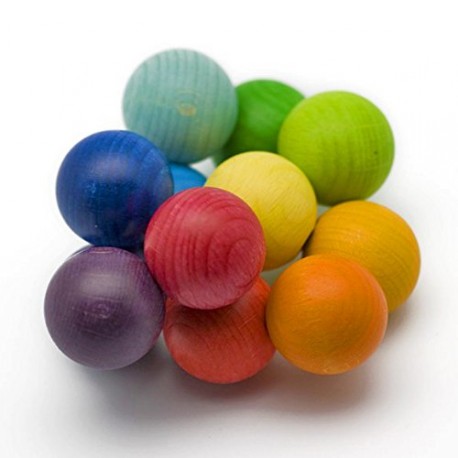 Sonajero de bolas de colores arcoíris