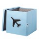 Cubo de almacenaje Avión Azul