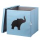 Cubo de almacenaje Elefante Azul
