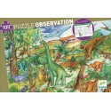 Puzzle Observación Dinosaurios 100 pzs., Djeco