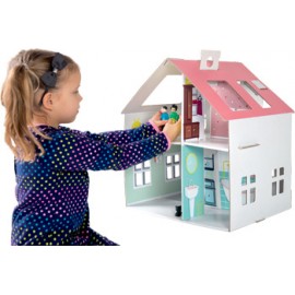 Casa de muñecas de cartón